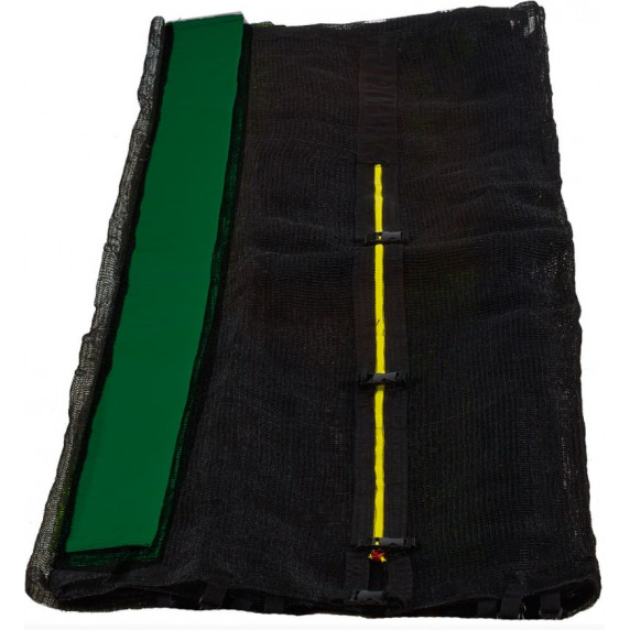 Plasă de siguranță  pentru trambulină cu un diametru total de 180 cm pe 6 stâlpi - negru - verde închis - AGA