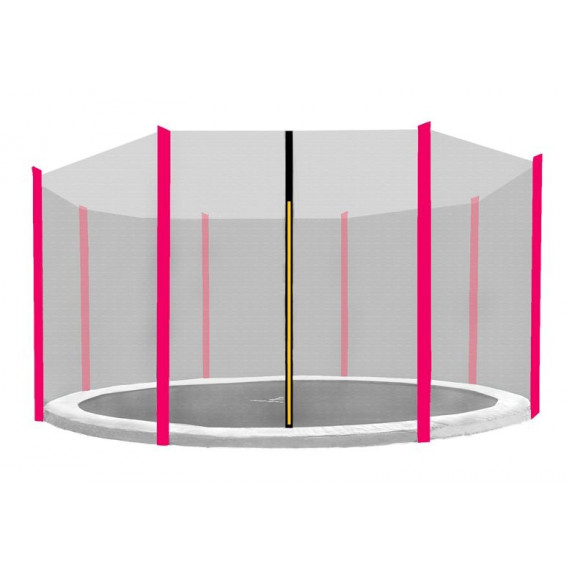 Plasă de siguranță pentru trambulină cu diametrul de 366 cm pe 8 stâlpi - roz - Aga