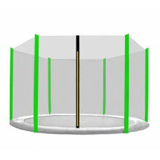 Plasă de siguranță Aga pentru trambulină cu diametrul de 430 cm și 6 stâlpi - neagră/verde Preview
