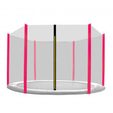 Plasă de siguranță Aga pentru trambulină cu diametrul de 430 cm și 6 stâlpi - neagră/roz Preview