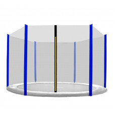 Plasă de siguranță Aga pentru trambulină cu diametrul de 305 cm și 6 stâlpi - albastră Preview