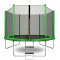 Trambulină cu diametrul de 250 cm cu plasă de siguranță exterioară și scară - verde deschis - AGA SPORT TOP MR1560LD