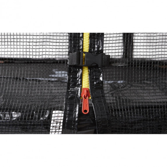 Plasă de siguranță exterioară pentru trambulină cu diametrul de 460 cm și 6 stâlpi - negru - AGA