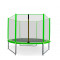 Trambulină cu diametrul de 305 cm și plasă de siguranță - verde deschis - AGA SPORT PRO