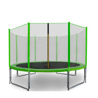 Trambulină Aga Sport Pro cu diametrul de 366 cm și plasă de siguranță externă - verde deschis 