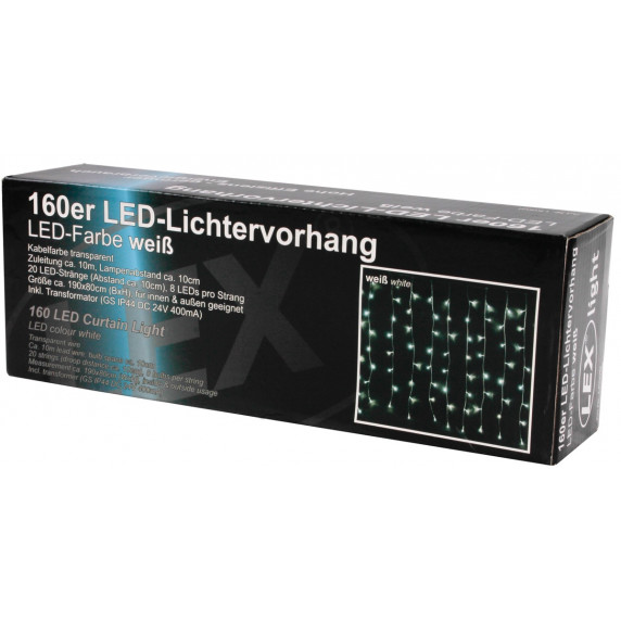 Perdea LED - 160 LED - Linder Exclusiv LK005I - alb rece