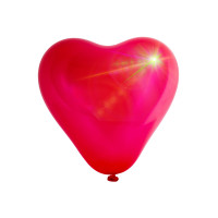 Balon în formă de inimă cu  diodă LED 25 cm -  Aga4Kids - Roșu 