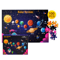 Puzzle pentru copii - Sistemul solar, 100 piese - Aga4Kids MR1462 