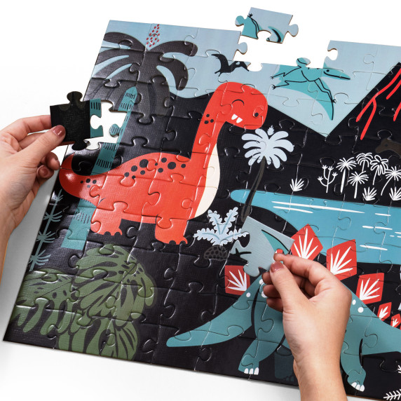 Puzzle pentru copii - dinozauri - 100 piese - Aga4Kids MR1457