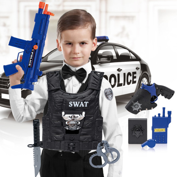 Vestă de poliție pentru copii cu accesorii - Aga4Kids MR1447