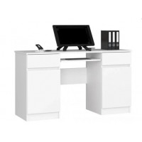 Birou cu sertare și suport tastatură - 11 CLP 6SZ  - alb 