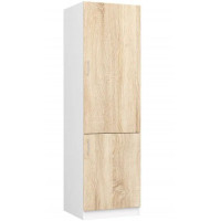 Dulap bucătărie pentru frigider încorporabil - LIMA  S60LO/205 - alb/stejar sonoma 