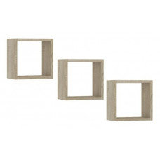 Rafturi de perete în formă de cub - 25 x 25 cm - 3 bucăți - stejar sonoma Preview