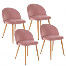 Set scaune stil scandinav - 4 bucăți - roz Preview