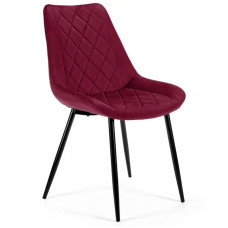 Set scaune cu picioare din metal - 4 bucăți - roșu burgund Preview