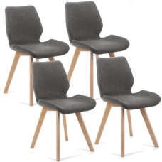Set scaune - 4 bucăți - gri/maro Preview