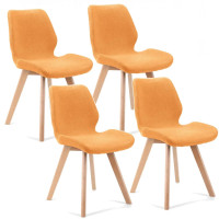 Set scaune - 4 bucăți - portocaliu 