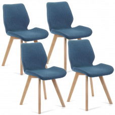 Set scaune - 4 bucăți - albastru închis Preview