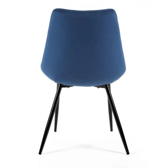 Set scaune cu picioare din metal - 4 bucăți - albastru