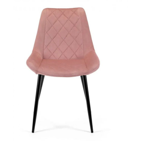 Set scaune cu picioare din metal - 4 bucăți - roz
