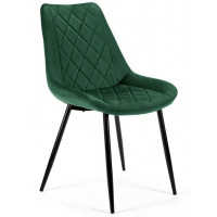 Set scaune cu picioare din metal - 4 bucăți - verde 