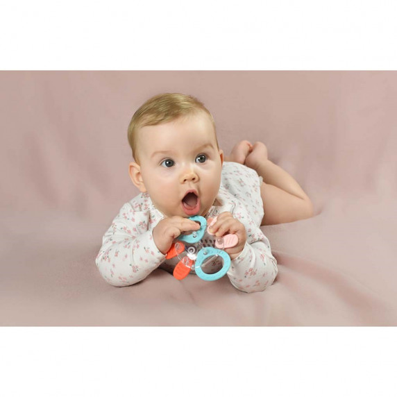 Jucărie bebe cu zornăitoare și dentiție AKUKU KOSMO - Bufniță