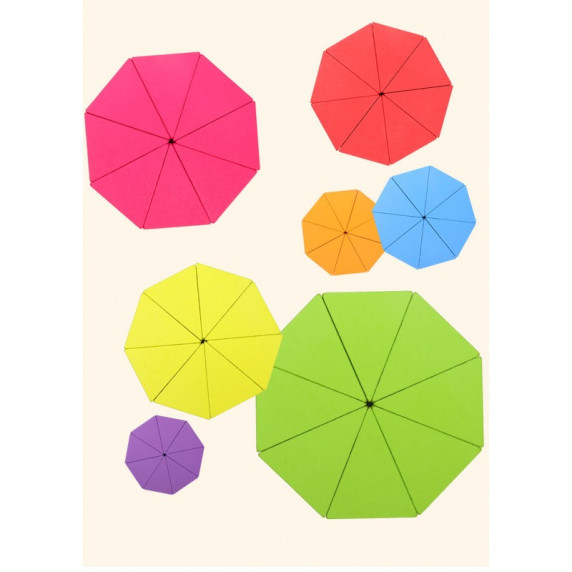 Puzzle logic Montessori cu triunghiuri din lemn - Inlea4Fun TRIANGLE