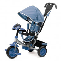 Tricicletă cu mâner - Baby Mix Lux Trike - albastru 