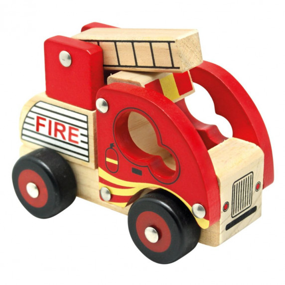 Mașină din lemn - pompieri - BINO