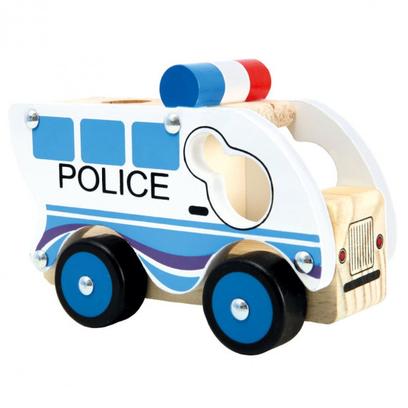 Mașină din lemn - poliție - BINO 
