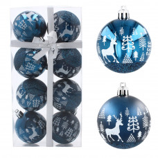Set globuri de Crăciun 8 buc, 6 cm - ren - albastru închis Preview