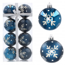 Set globuri de Crăciun 8 buc, 6 cm - frunză - albastru închis Preview