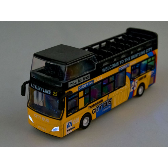 Autobuz de jucărie - galben - Inlea4Fun DIE CAST