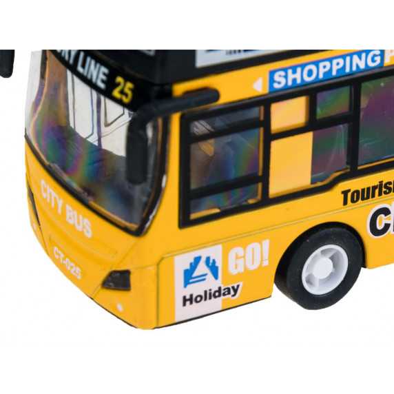 Autobuz de jucărie - galben - Inlea4Fun DIE CAST
