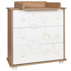 Comodă 3 sertare cu suport înfășat - ursuleț cu steluță - NEW BABY Preview