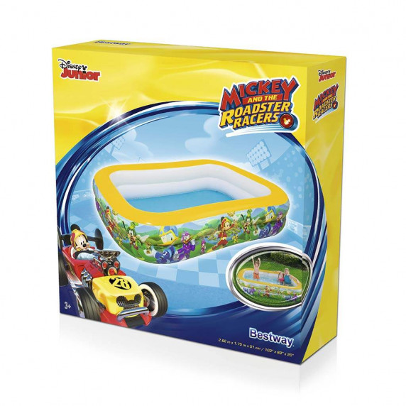 Piscină gonflabilă pentru copii - 262x175x51 cm - BESTWAY Mickey Mouse Roadster 