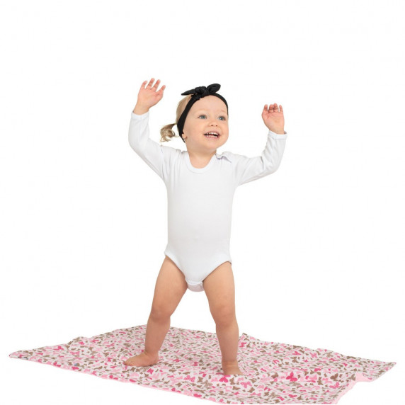 Pătură pentru copii - Minky 102x80 cm - NEW BABY - gri