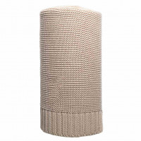 Pătură tricotată din bambus și bumbac - 100x80 cm - NEW BABY - bej 