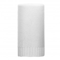 Pătură tricotată din bambus și bumbac - 100x80 cm - NEW BABY - alb Preview