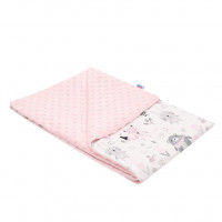 Pătură pentru copii - Minky 102x80 cm - NEW BABY - roz 