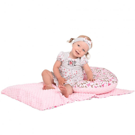 Pătură pentru copii - Minky 102x80 cm - NEW BABY - roz