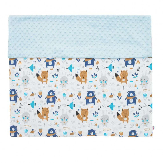 Pătură pentru copii - Minky 102x80 cm - NEW BABY - albastru