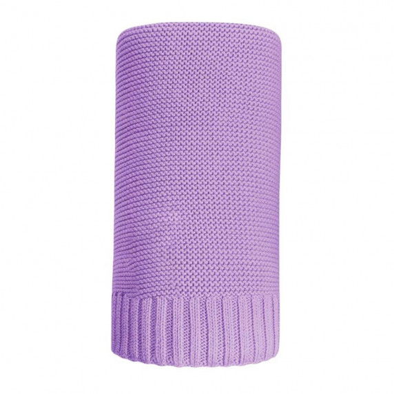 Pătură tricotată din bambus și bumbac - 100x80 cm - NEW BABY - violet