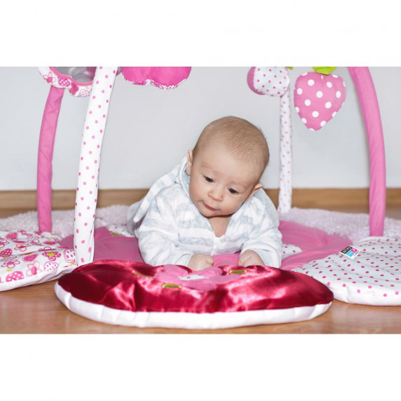 Saltea de joacă pentru bebeluși - roz - floare - PlayTo