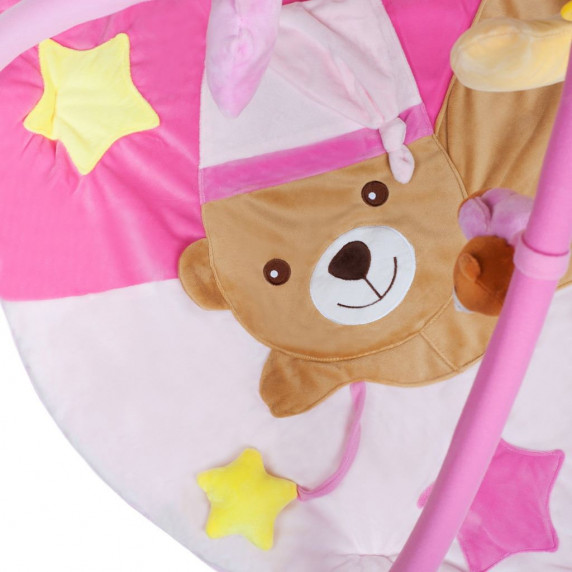 Saltea de joacă pentru bebeluși - roz - ursuleț - PlayTo