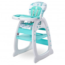Scaun de masă bebe multifuncțional - turcoaz - CARETERO HOME Preview