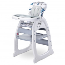 Scaun de masă bebe multifuncțional - gri - CARETERO Preview
