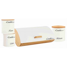 Cutie pentru pâine + cutie pentru ceai, cafea, zahăr - alb - Cook Line AGLIO Preview
