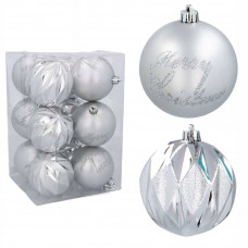 Set globuri Crăciun - 12 buc, 8 cm Inlea4Fun - argintiu Preview