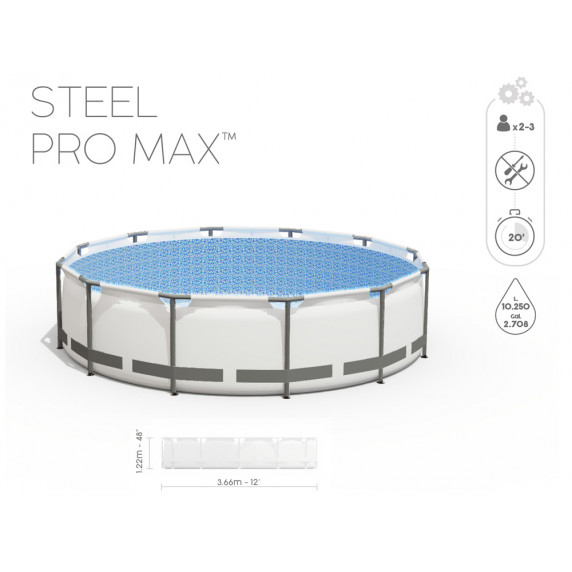 Piscină - 366x122 m - BESTWAY 56420 Steel Pro Max